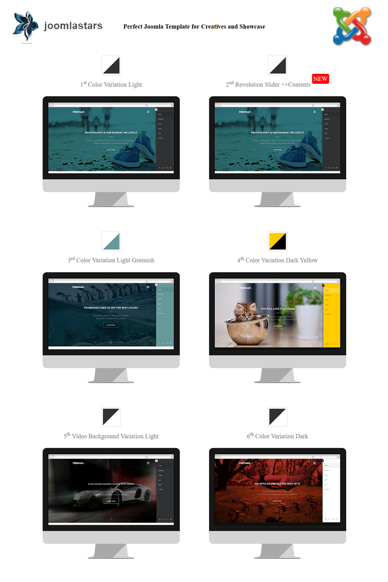 Freeman - Multipurpose One Page Joomla Template