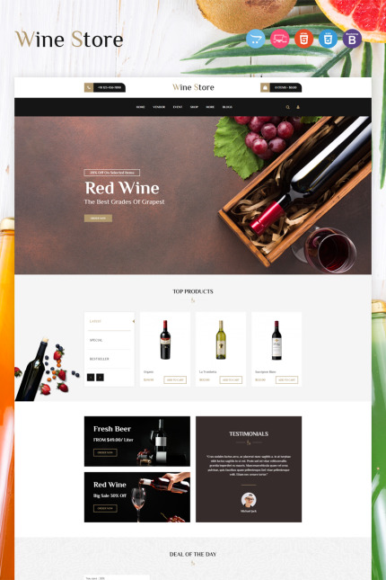 Template #97014 Wine Drink Webdesign Template - Logo template Preview