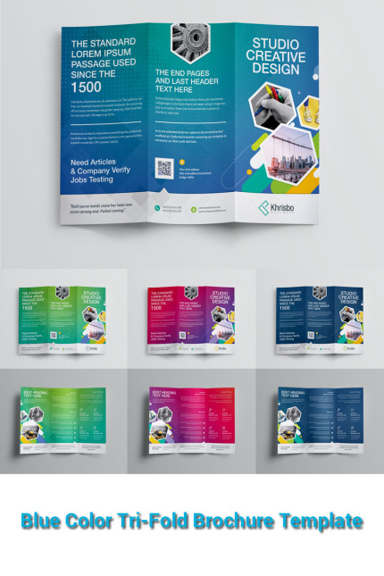 Template #97042 Tri-fold Brochure Webdesign Template - Logo template Preview