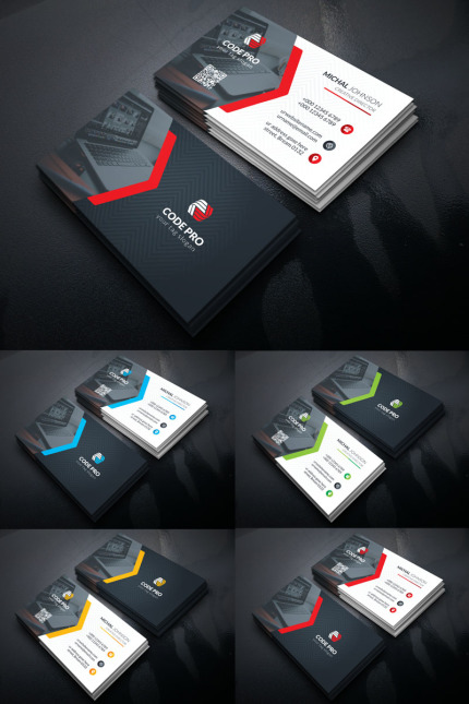 Template #97045 Business Card Webdesign Template - Logo template Preview