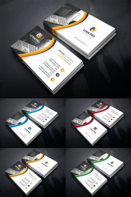 Template #97050 Business Card Webdesign Template - Logo template Preview