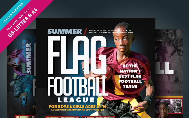 Flag Football Flyer - Corporate Identity Template