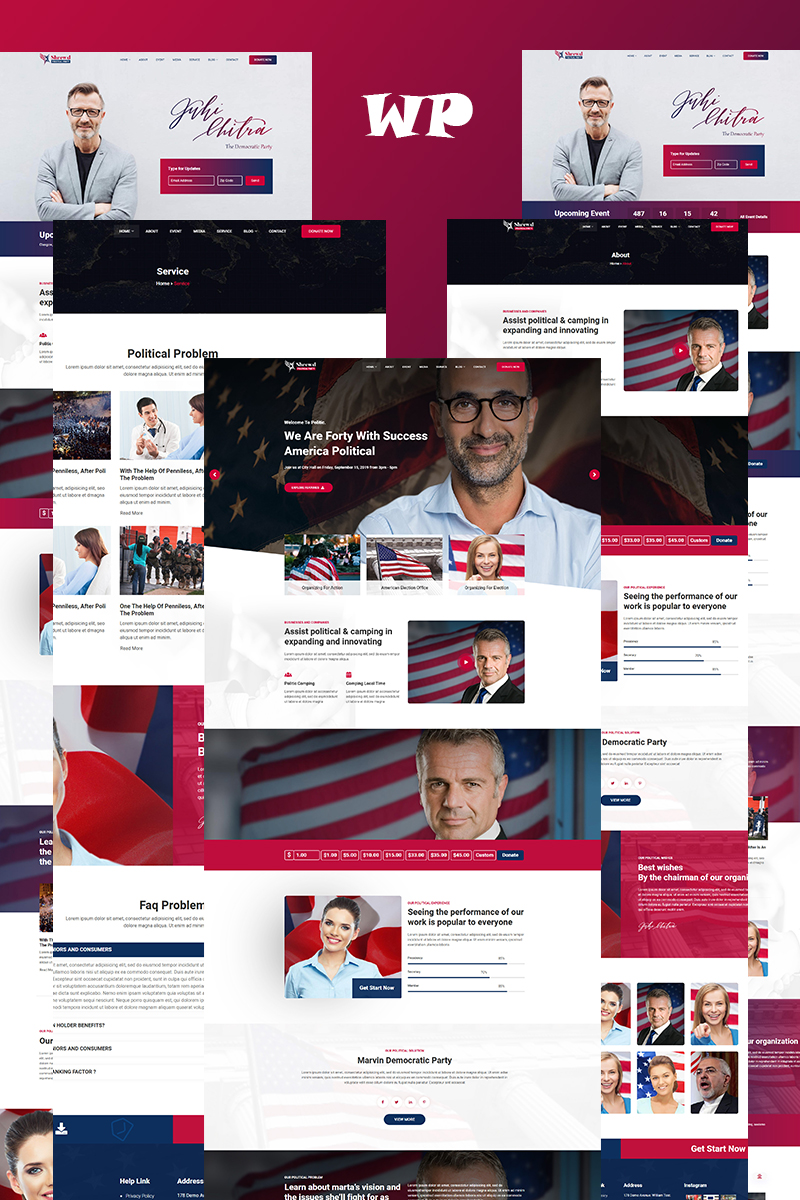 Shrewd - Responsive Political WordPress Theme - screenshot