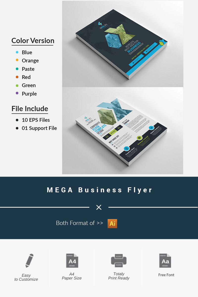 MEGA Business Flyer - Corporate Identity Template