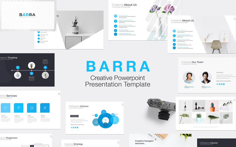 Barra Minimal PowerPoint template PowerPoint Template