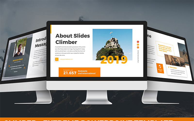 Climber - Extreme PowerPoint template PowerPoint Template