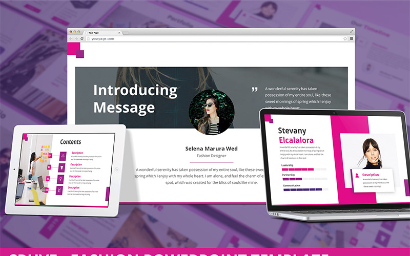 Cruve - Fashion PowerPoint template PowerPoint Template