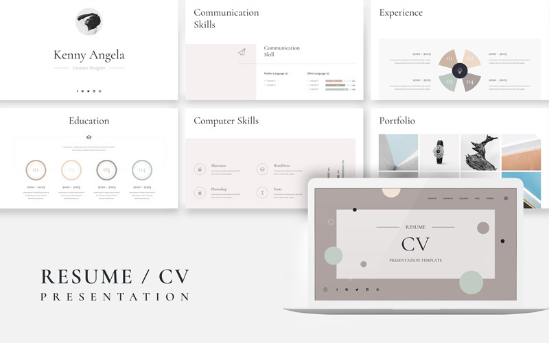 Resume CV Presentation PowerPoint template PowerPoint Template