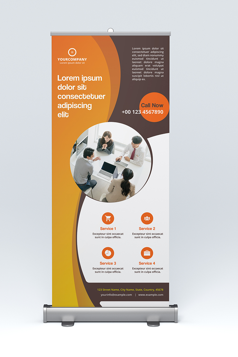 Creative Roll-Up Banner - Corporate Identity Template
