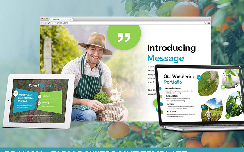 Branch - Farm Theme PowerPoint template PowerPoint Template