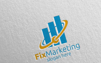 Fix Marketing Financial Advisor Design 56 Logo Template