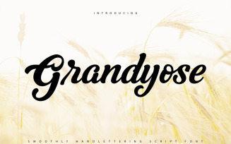 Grandiose | Smoothly Handlettering Cursive Font