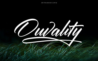 Ouvality | A Stylish Signature Cursive Font