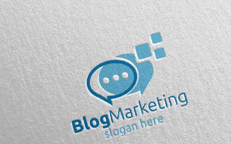 Blog Digital Marketing Financial Advisor 70 Logo Template