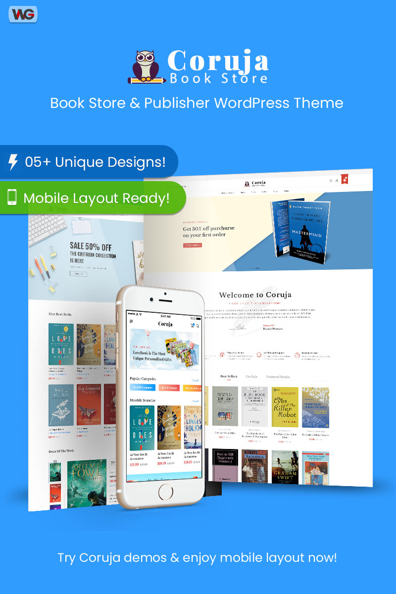Coruja - Book Store & Publisher WooCommerce Theme