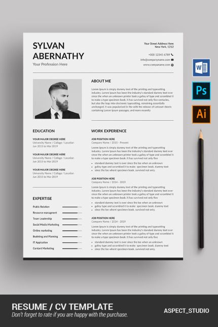 Template #97436 Page Resume Webdesign Template - Logo template Preview