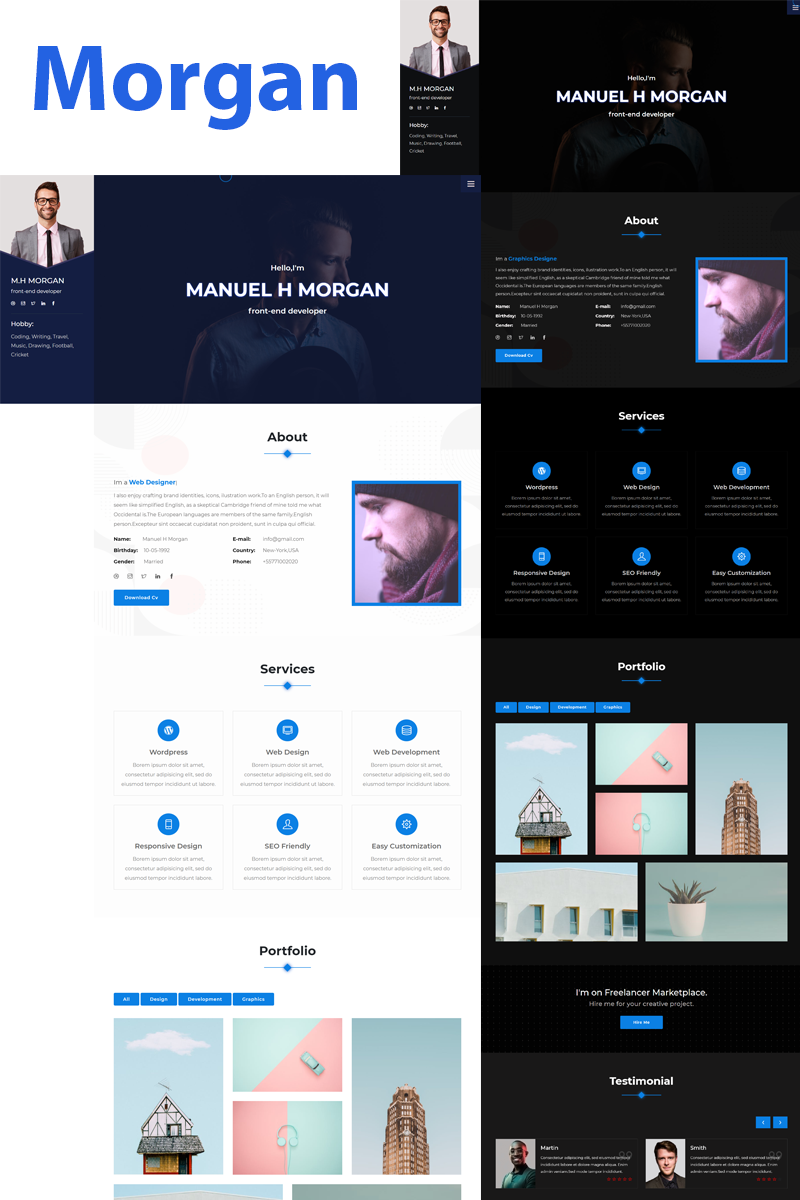 Morgan -Portfolio Landing Page Template