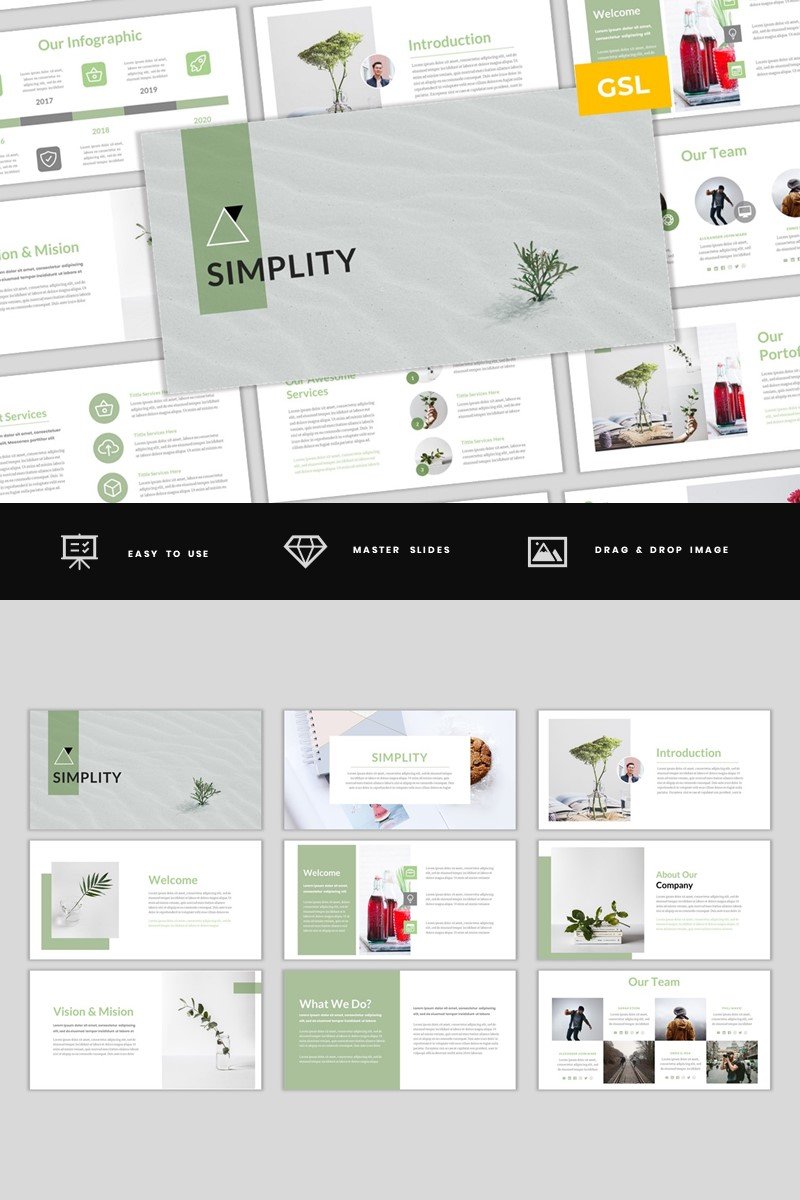 Simplity - Simple & Modern Business Google Slides Template Google Slides #97484