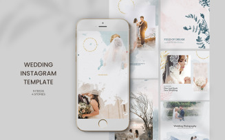 Wedding Field Of Dream Instagram Templates for Social Media