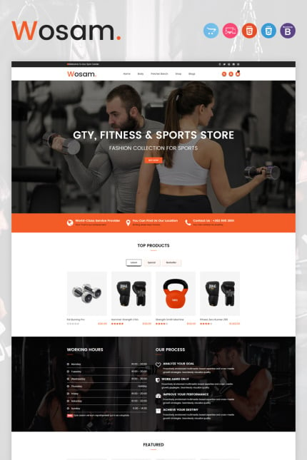 Template #97508 Fitness Accessories Webdesign Template - Logo template Preview