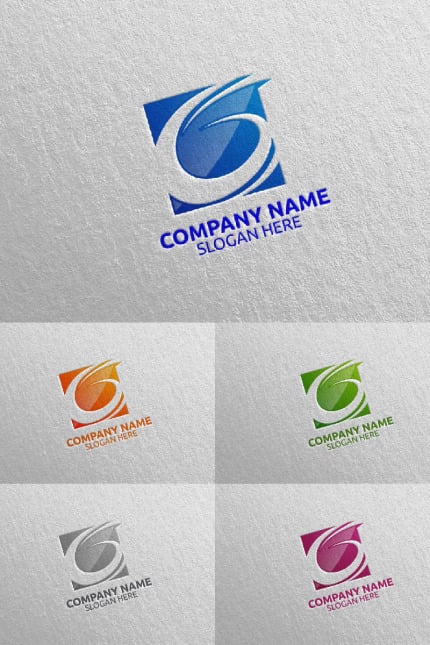 Template #97538 6 Initial Webdesign Template - Logo template Preview