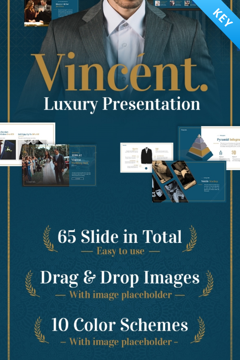 Vincent Luxury Presentation Fully Animated - Keynote template