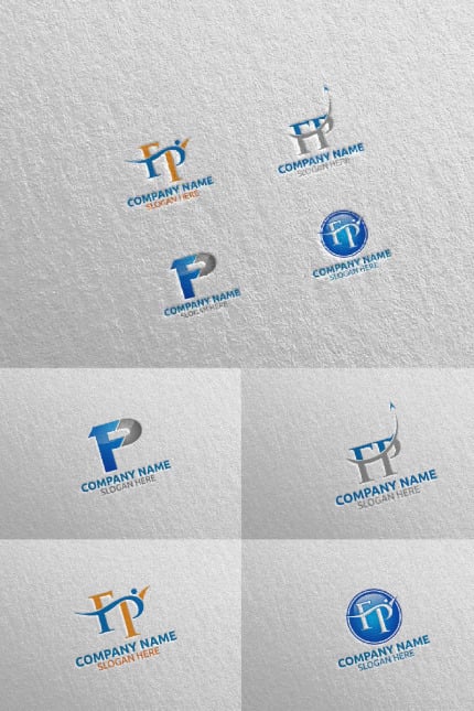 Template #97543 F Initial Webdesign Template - Logo template Preview