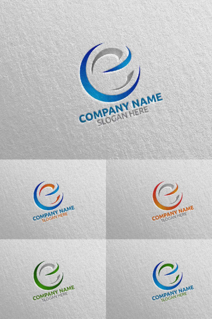 Template #97545 E Initial Webdesign Template - Logo template Preview