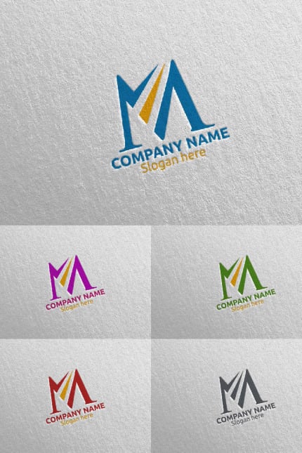 Template #97550 M Initial Webdesign Template - Logo template Preview