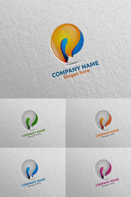 Template #97551 P Initial Webdesign Template - Logo template Preview