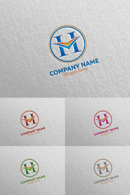 Template #97552 H Initial Webdesign Template - Logo template Preview