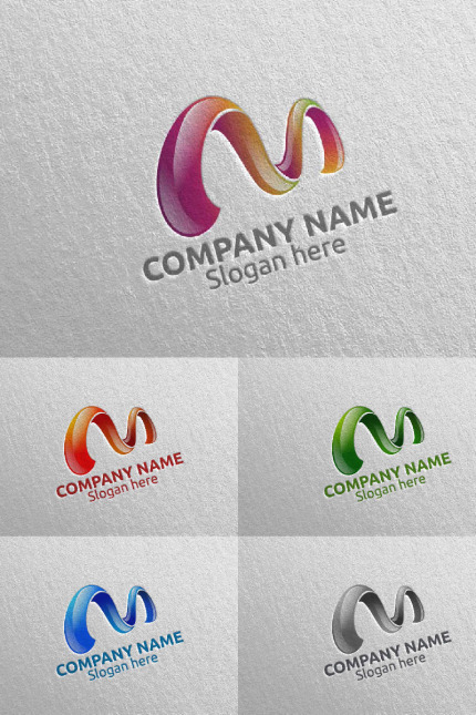 Template #97557 M Initial Webdesign Template - Logo template Preview