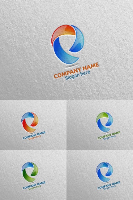 Template #97559 P Initial Webdesign Template - Logo template Preview