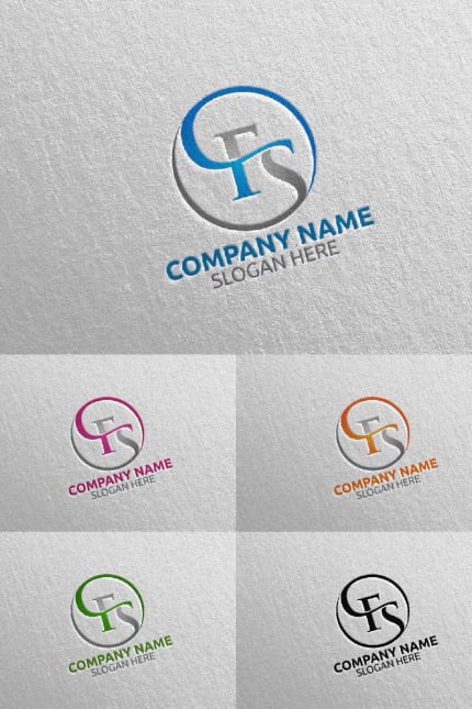 Template #97560 F Initial Webdesign Template - Logo template Preview