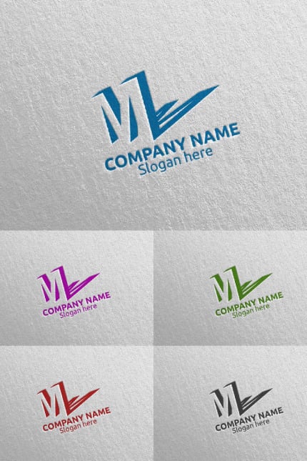 Template #97561 M Initial Webdesign Template - Logo template Preview