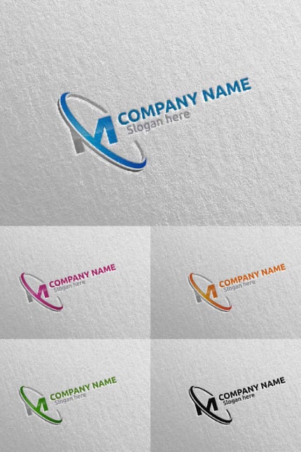 Template #97562 M Initial Webdesign Template - Logo template Preview