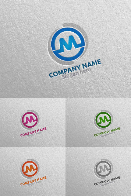 Template #97564 M Initial Webdesign Template - Logo template Preview