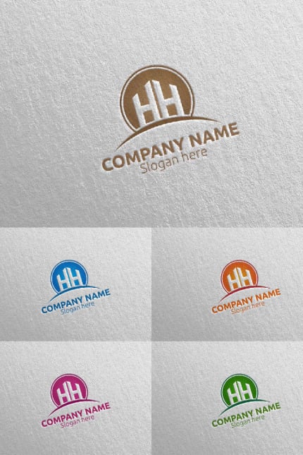 Template #97565 H Initial Webdesign Template - Logo template Preview