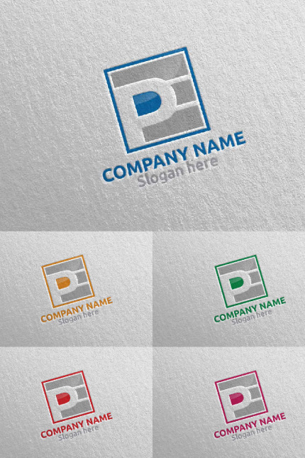 Template #97567 P Initial Webdesign Template - Logo template Preview