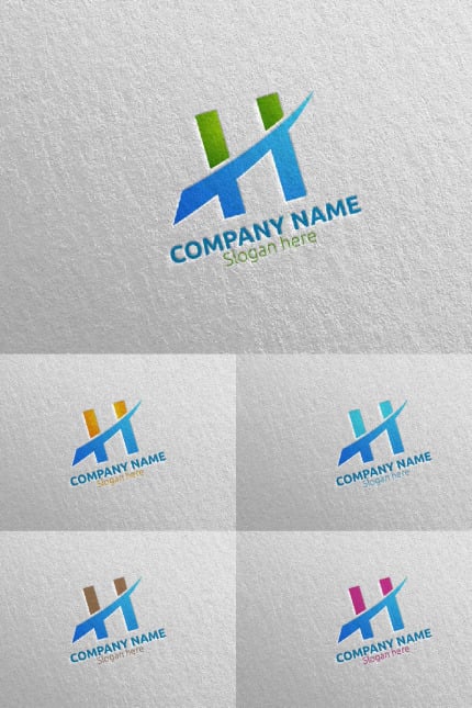 Template #97570 H Initial Webdesign Template - Logo template Preview