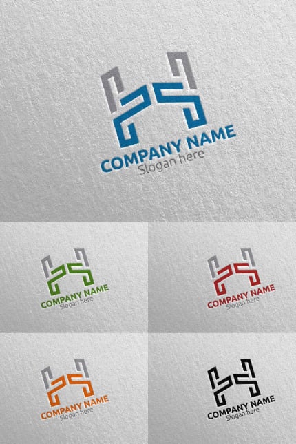 Template #97580 H Initial Webdesign Template - Logo template Preview