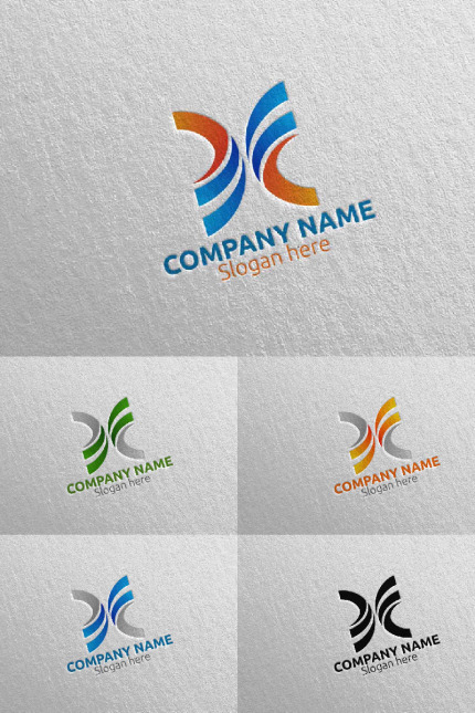 Template #97581 X Initial Webdesign Template - Logo template Preview