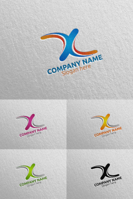 Template #97584 X Initial Webdesign Template - Logo template Preview