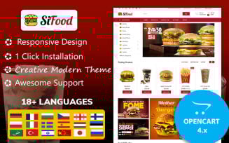 SiFood Restaurant Multipurpose Responsive Theme OpenCart Template