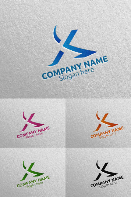 Template #97620 X Initial Webdesign Template - Logo template Preview