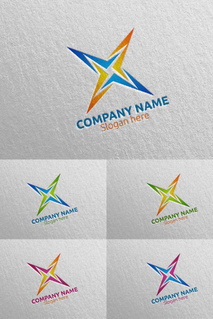 Template #97628 X Initial Webdesign Template - Logo template Preview