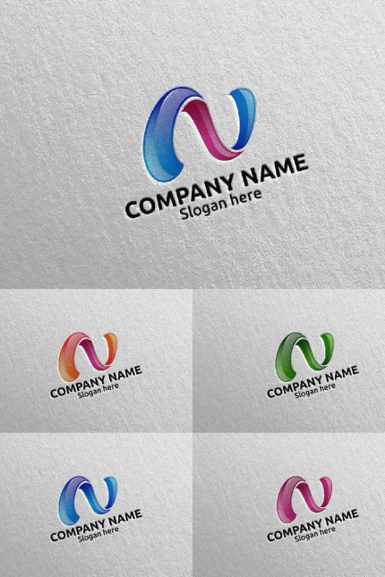 Template #97635 N Initial Webdesign Template - Logo template Preview