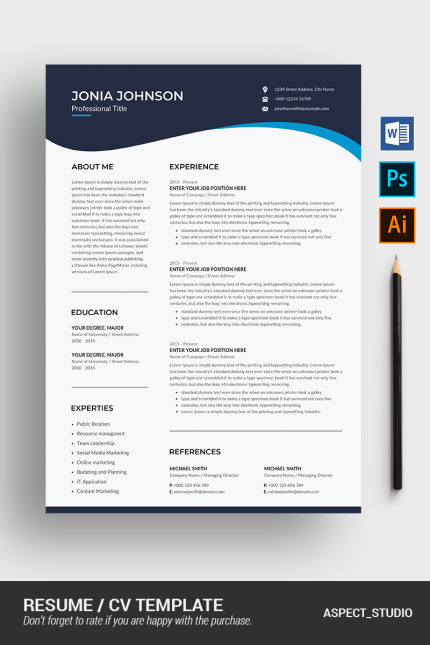 Template #97720 Clean Cv Webdesign Template - Logo template Preview