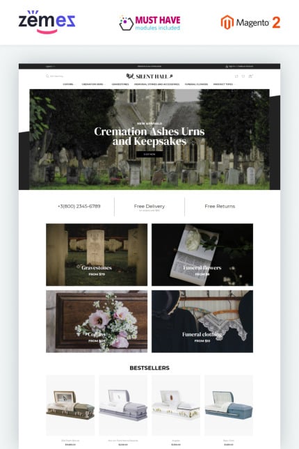 Template #97741 Funeral Coffin Webdesign Template - Logo template Preview