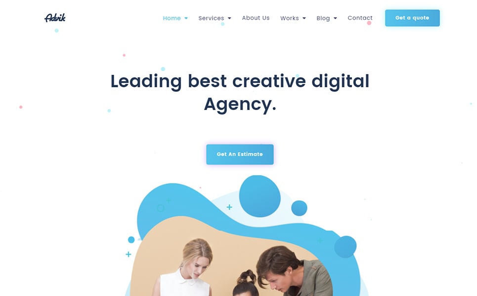 Advik Creative Agency HTML Landing Page Template